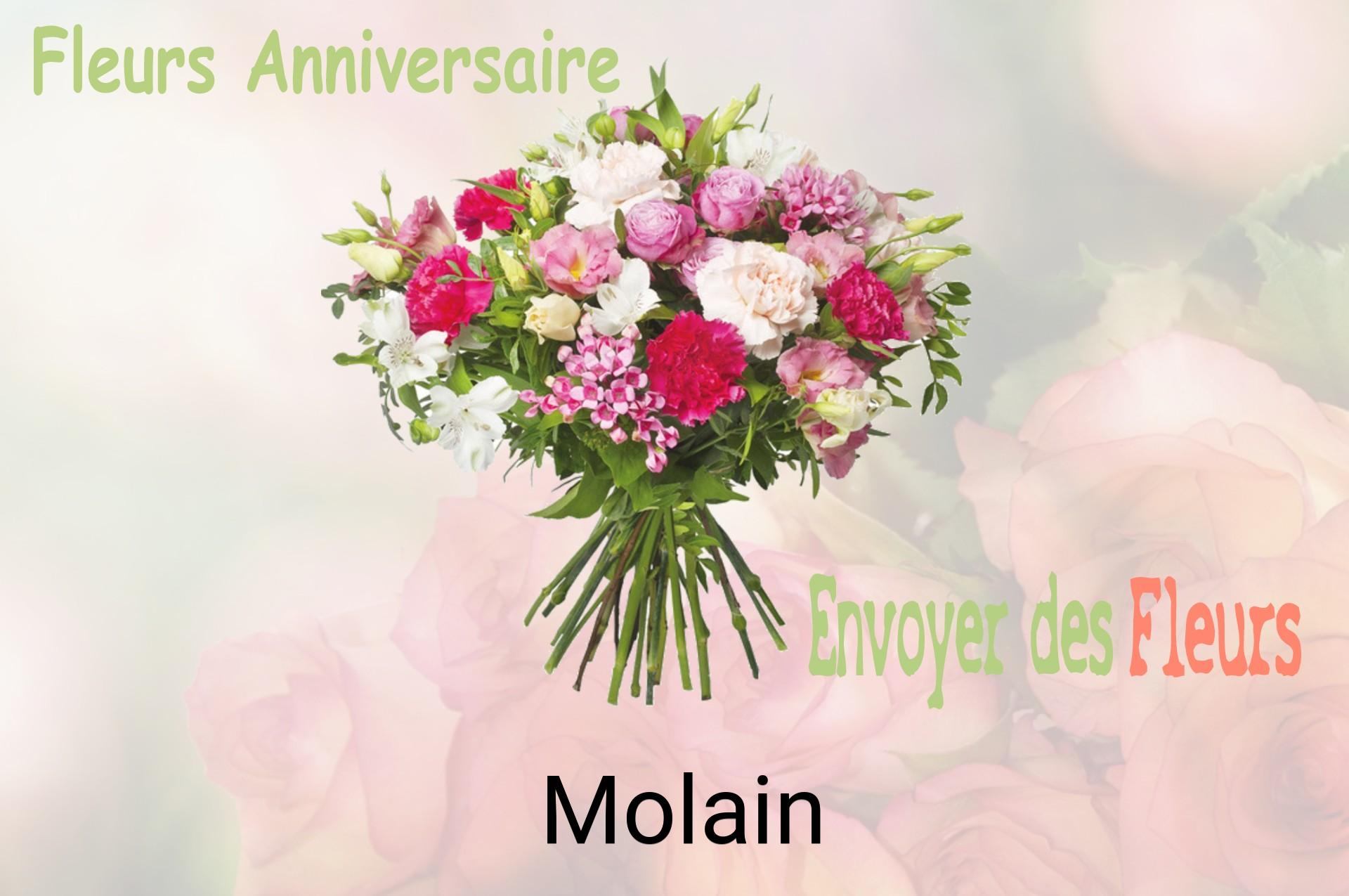 Bouquet de fleurs d’anniversaire livré à Molain